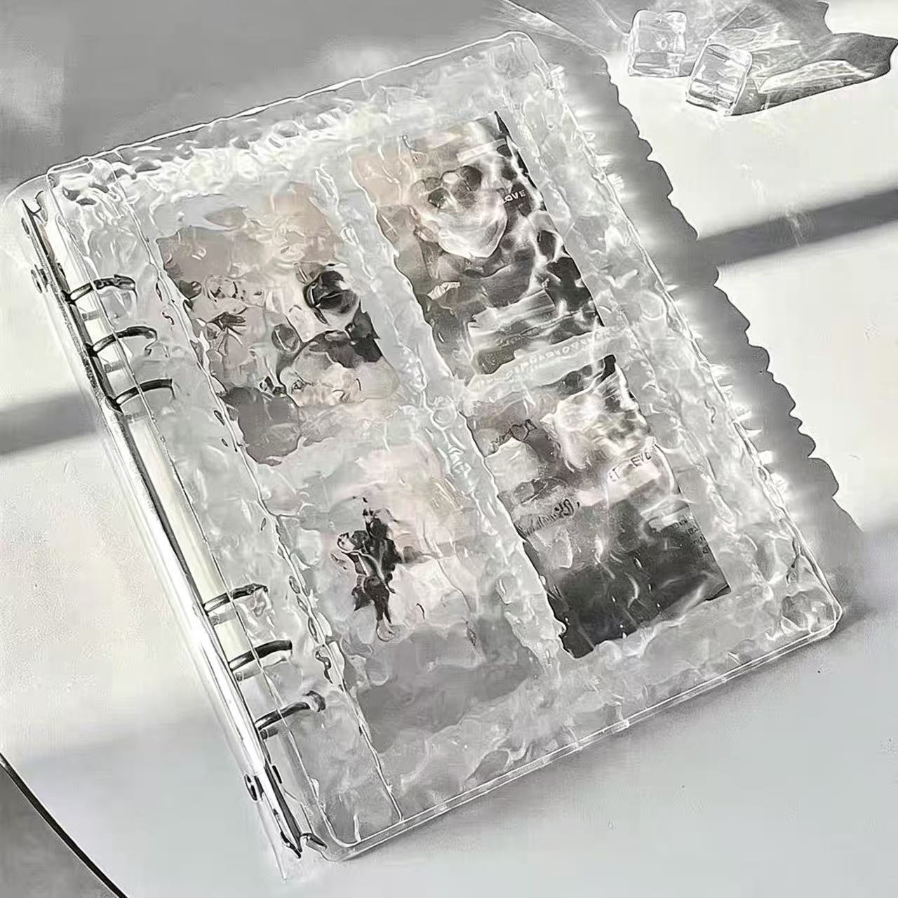Water Ripple Acrylic Photocard Binder | A5 Loose-Leaf Album for Kpop & Blind Box Cards