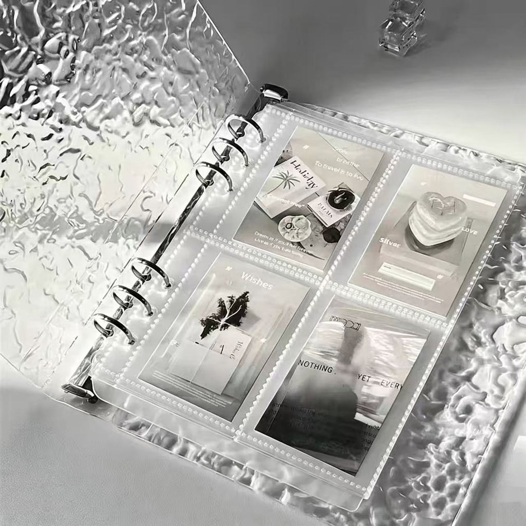 Water Ripple Acrylic Photocard Binder | A5 Loose-Leaf Album for Kpop & Blind Box Cards